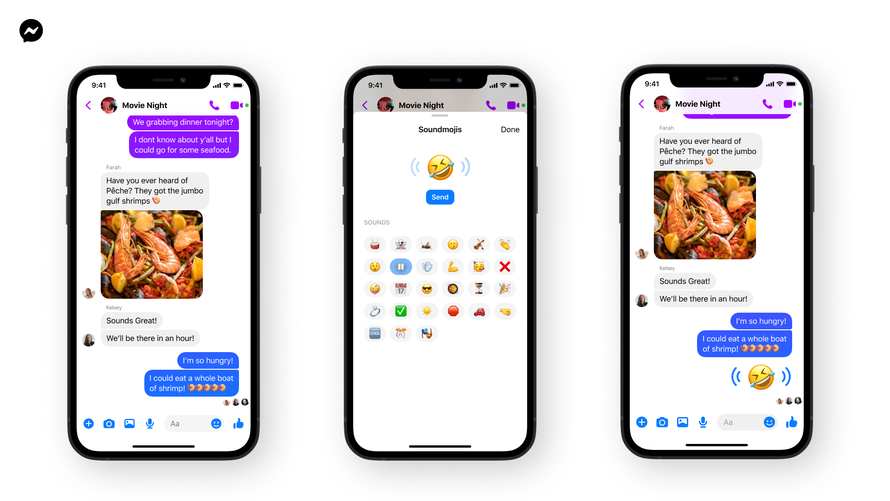 Screenshot of Messenger Soundmojis