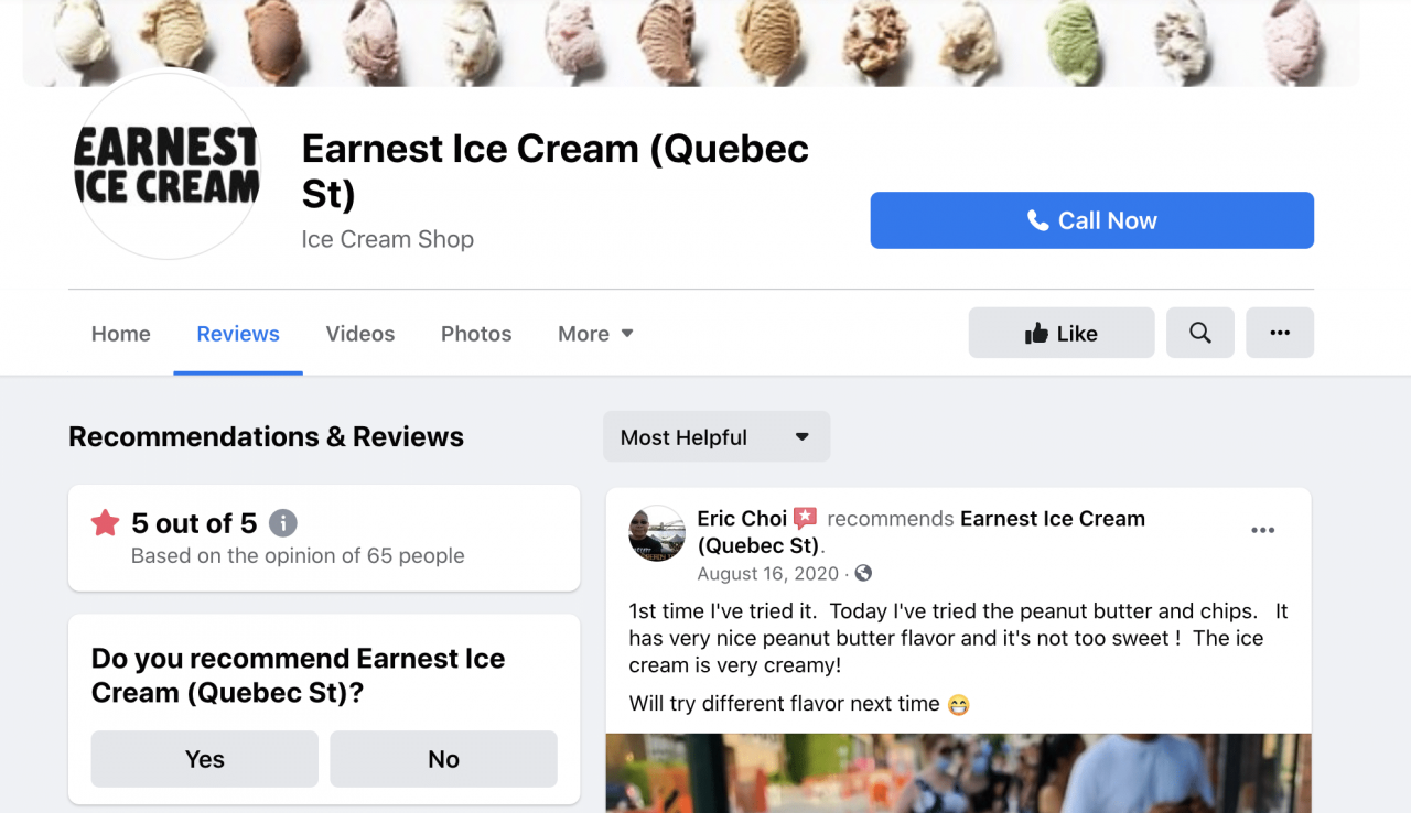 Earnest Ice Cream customer testimonials