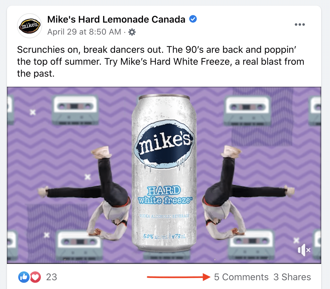 Mike's Hard Lemonade Canada Facebook comments