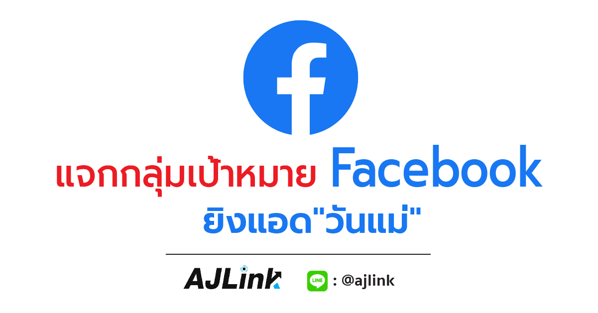 แจกกลุ่มเป้าหมาย Facebook ยิงแอด “วันแม่”